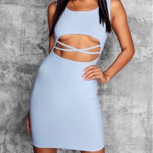 Tall square neck cutout bodycon dress
